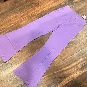Lavender Womens Small petite yoga bell bottom Flared Bottoms pants